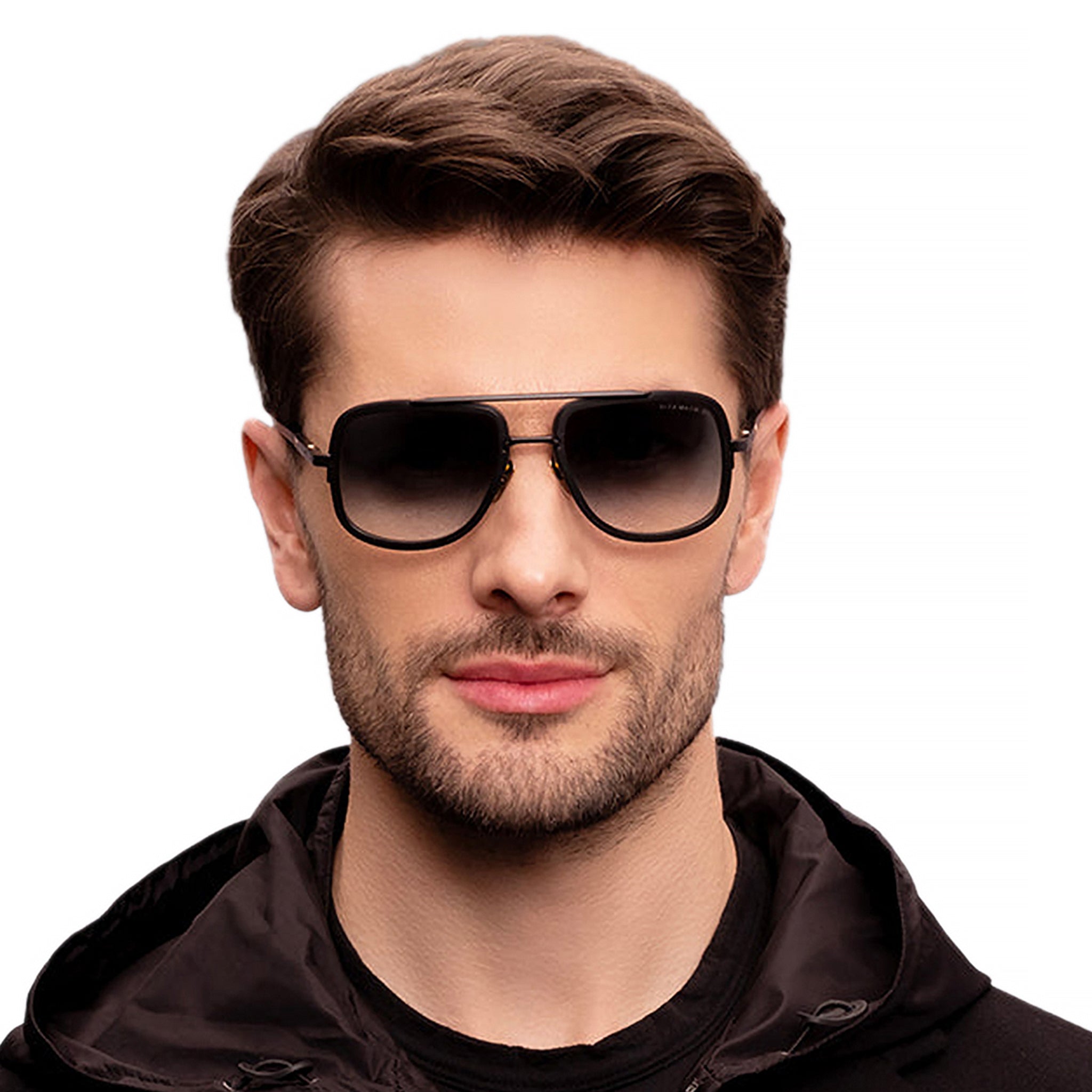 Dita Mach S DTS412 A 01 Yellow Gold Black Polarized Sunglasses for Men - Luxury Designer Shades for Driving, Travel & Outdoor Activities