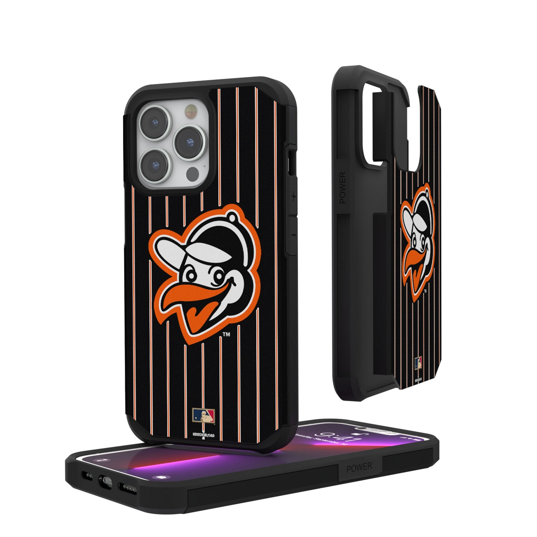 Baltimore Orioles 1955 Cooperstown Collection Pinstripe Rugged Phone Case - Durable Protection for iPhone & Android - Perfect for Baseball Fans & Vintage Sports Collectors