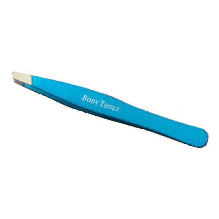Body Toolz Soft Touch Slant Tweezer - Precision Stainless Steel Tweezers for Eyebrows, Splinters & Ingrown Hairs | Perfect for Grooming, First Aid & Beauty Kits