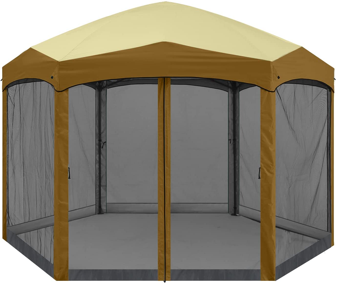 ABCCANOPY 6-Sided Instant Screened Gazebo Tent - 6x6ft Outdoor Screen House for Patio, Backyard, Camping & Picnic Shelter - Easy Setup & Mosquito Protection