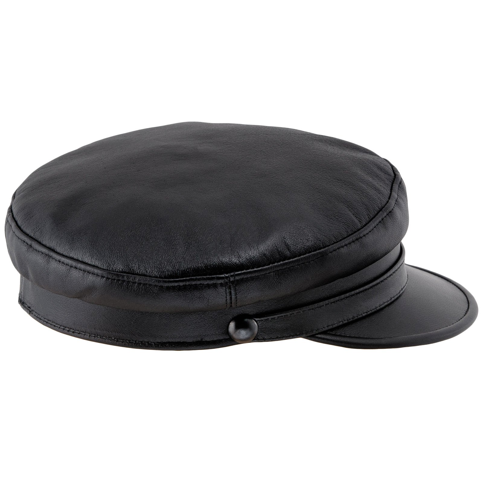 Sterkowski Genuine Leather Trawler Hat for Men & Women - Classic Fishing Cap for Outdoor Adventures, Travel, and Casual Wear