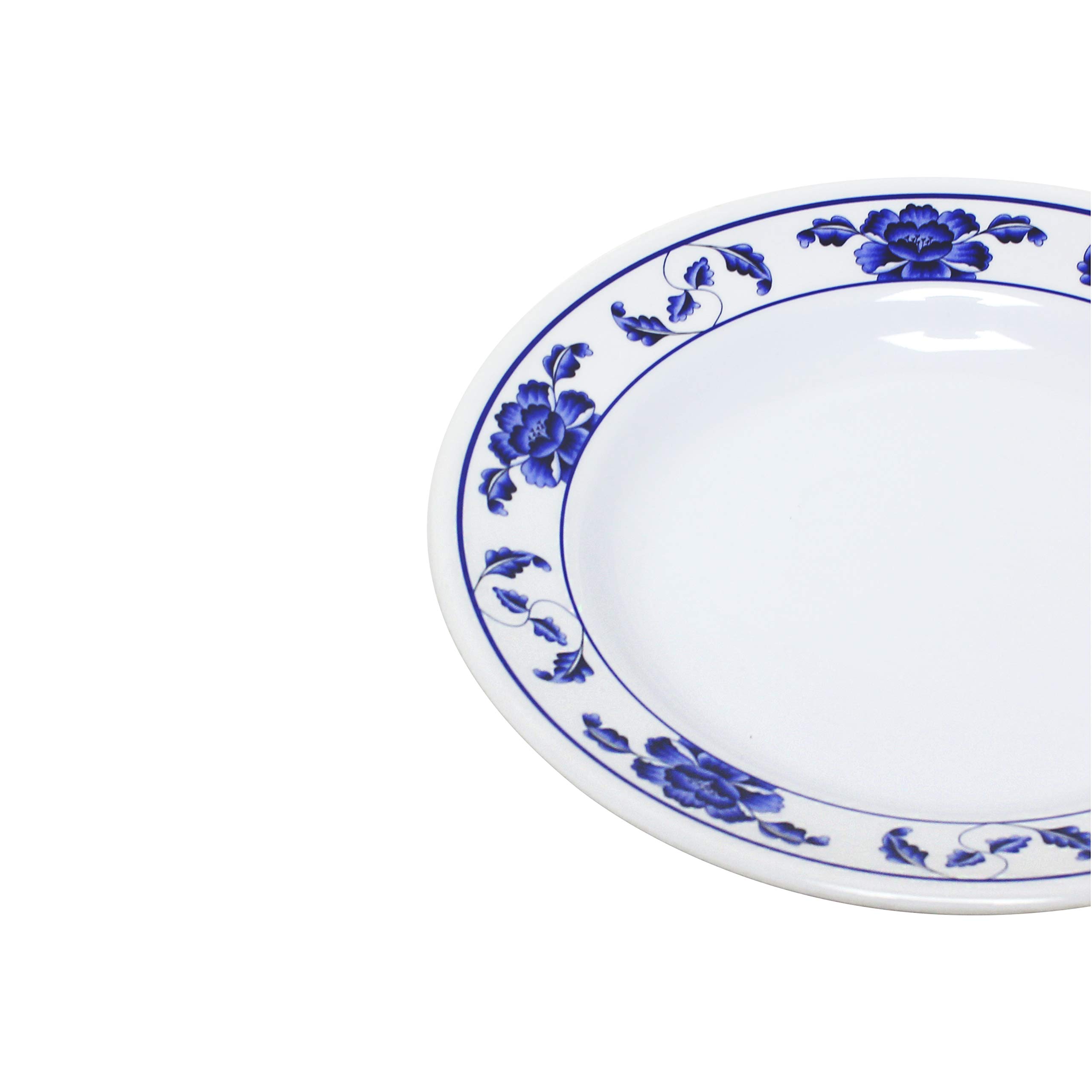 Premium Lotus Melamine Dinnerware Set - 7 oz Soup Plate (7 7/8 Inch) - Durable & Stylish 12-Piece Collection - Perfect for Restaurants, Catering & Outdoor Dining