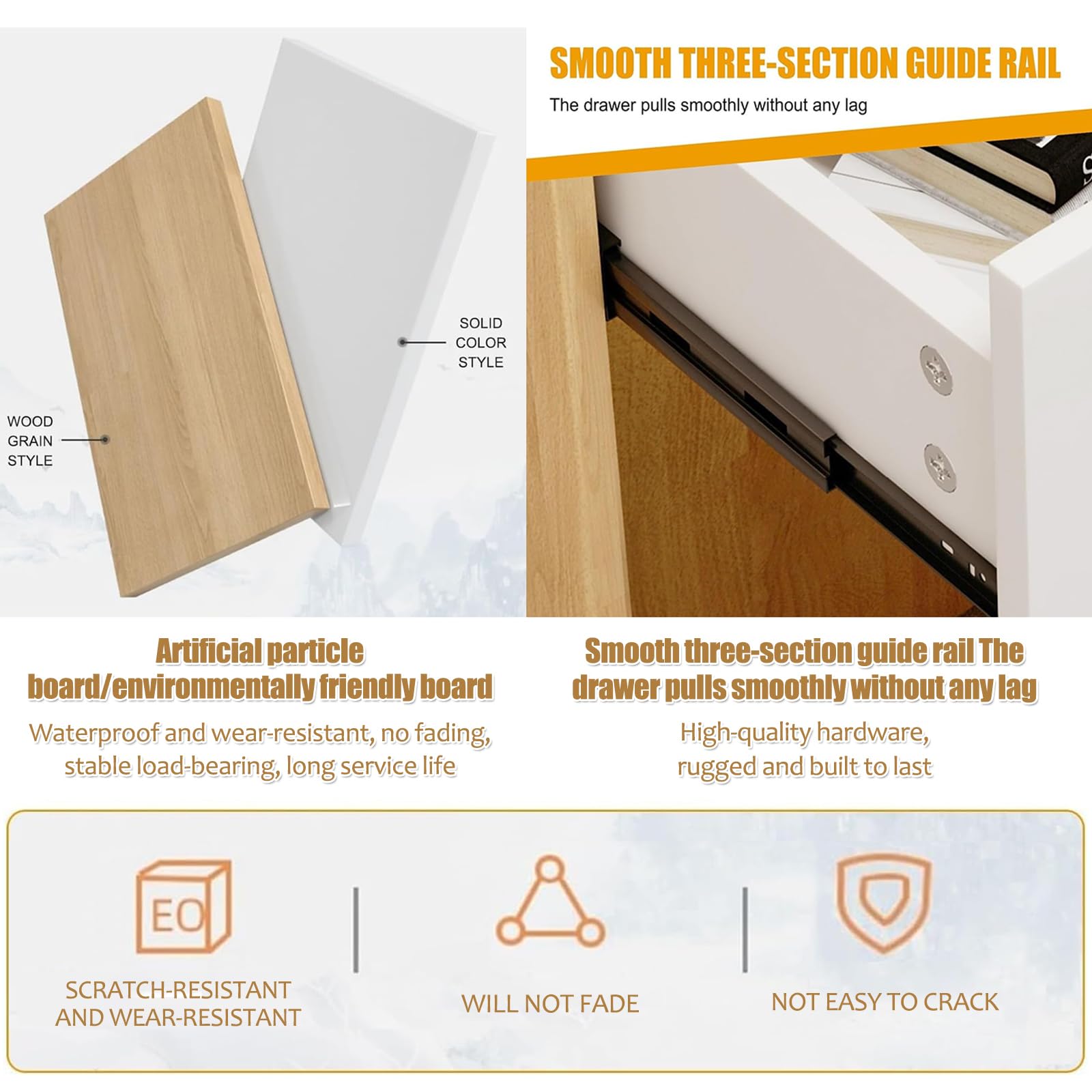 Modern Reception Desk Counter Table with Drawer Storage - Open Front Cashier Cabinet for Clothing Stores, Salons, Hotels & Retail Shops | Durable Reception Room Furniture for Office Lobby & Business Front Desk