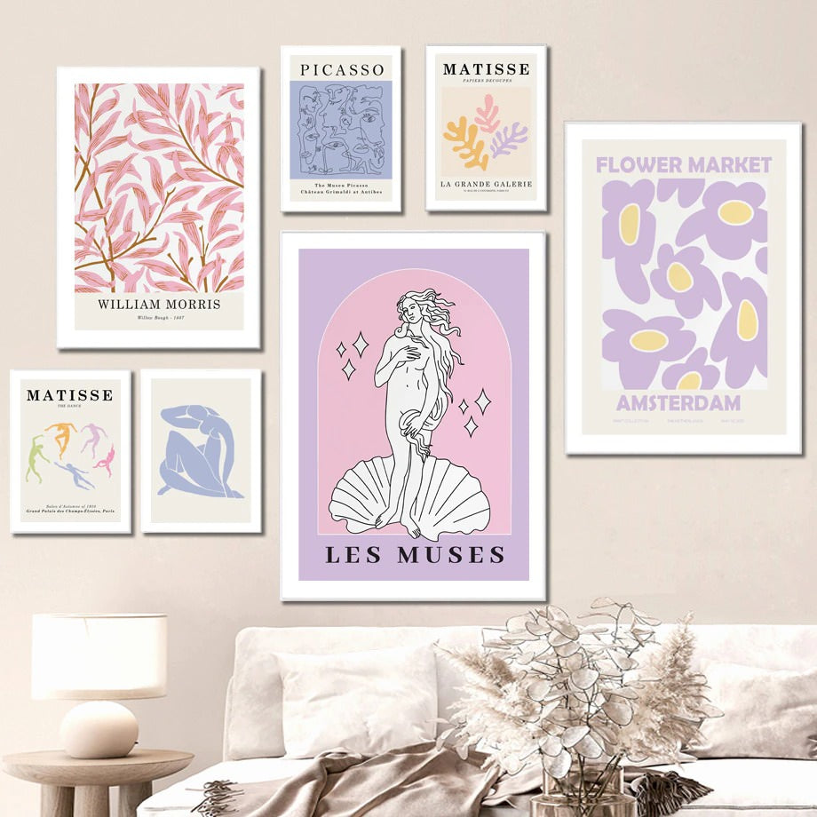 Pastel Purple Canvas Art Posters - Aesthetic Wall Decor for Living Room, Bedroom & Office | Perfect for Home & Gift Giving