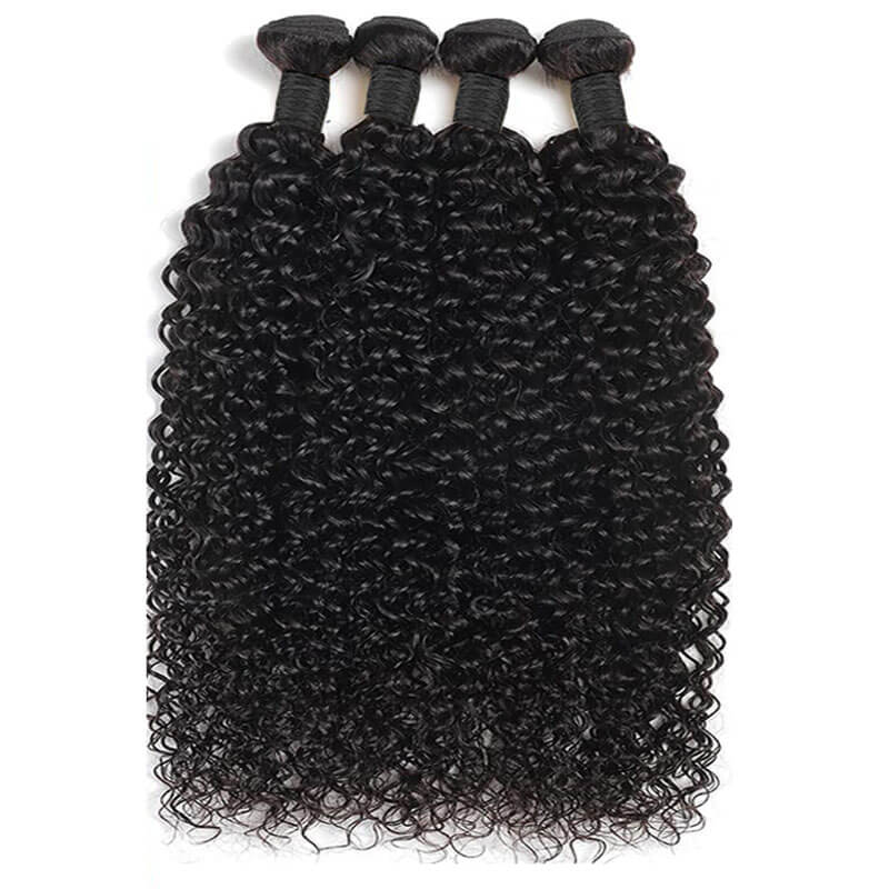 Eullair 3/4 PCS Curly Hair Bundles with 4x4 5x5 6x6 HD Lace Closure - Brazilian Virgin Human Hair Extensions for Natural Look & Styling - Perfect for Daily Wear, Parties & Special Occasions