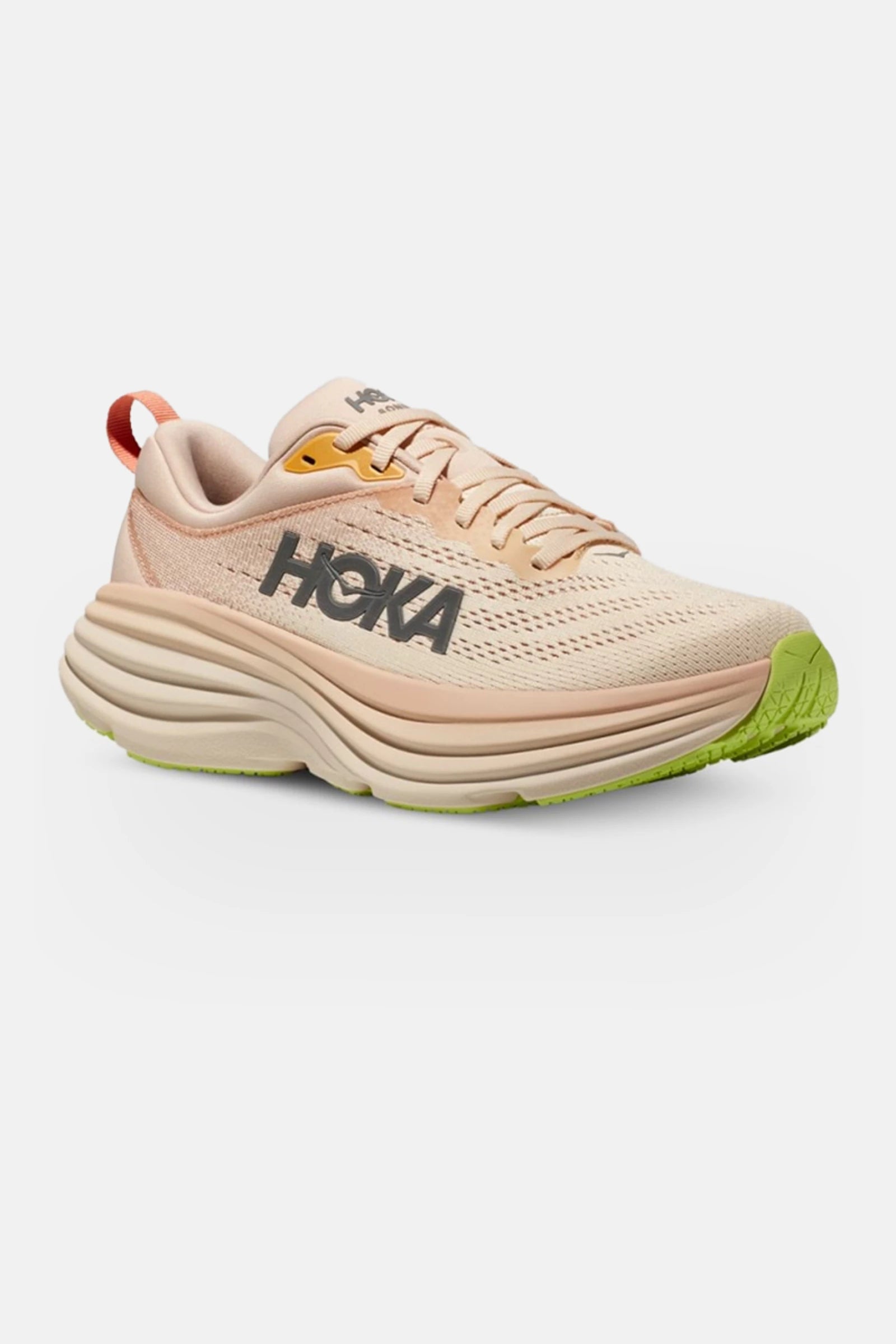 HOKA Women's Bondi 8 Running Shoes - Lightweight Cushioned Sneakers for Women in Cream/Vanilla | Perfect for Jogging, Walking & Everyday Comfort