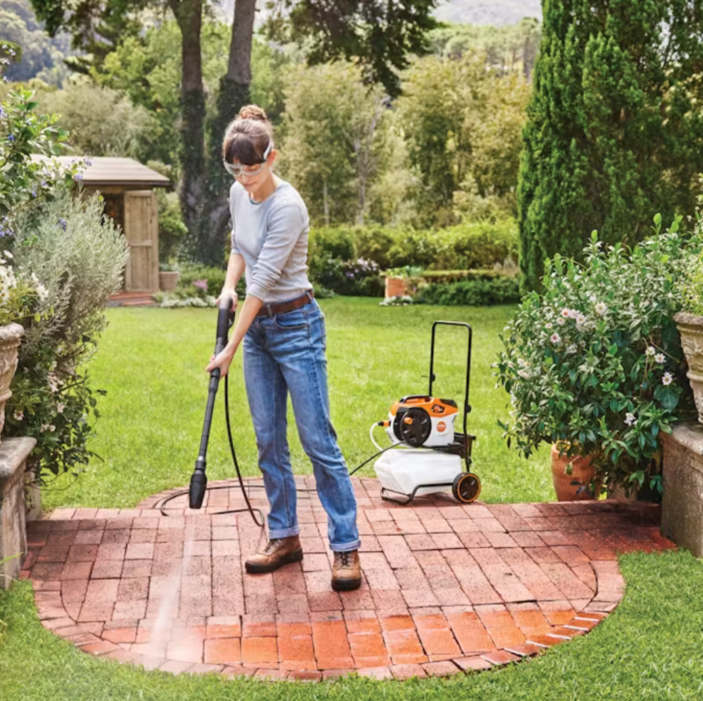 STIHL REA 100 PLUS 20V Cordless Battery Pressure Washer - 1600 PSI High Power Electric Pressure Cleaner for Home, Car, Deck & Patio Cleaning