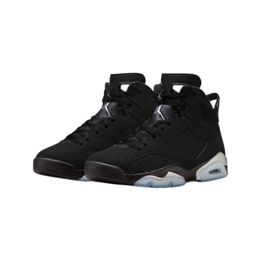 Air Jordan 6 Retro Men's Basketball Shoes - Black/Metallic Silver for Streetwear & Sneaker Collection | Perfect for Casual Wear, Sports & Sneakerhead Fashion