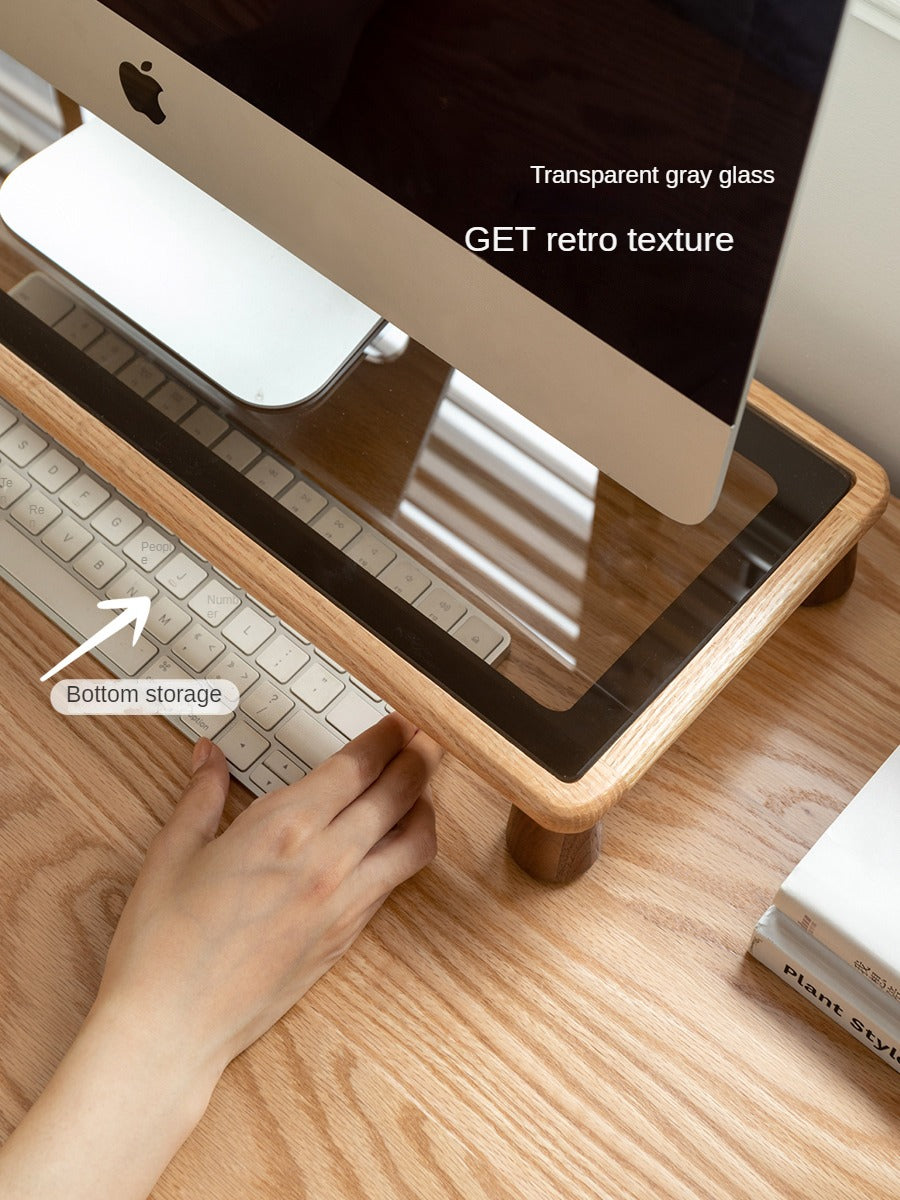 Premium Oak Solid Wood Office Table Bracket - Heavy Duty Desk Support for Home Office, Study Room & Workspace