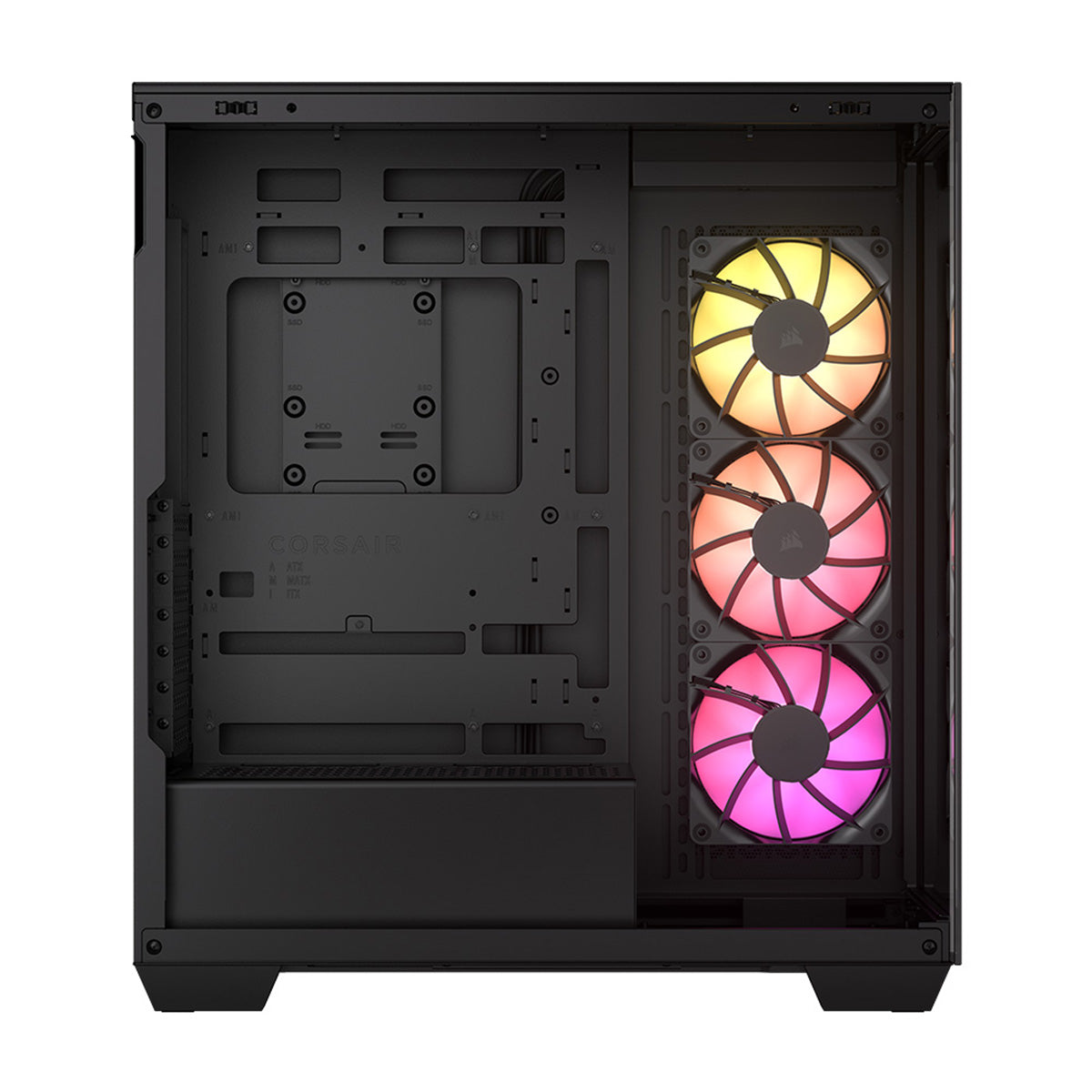 Corsair 3500X ARGB Tempered Glass Mid Tower PC Case - Black | High Airflow Gaming Computer Case with RGB Lighting for Custom Builds & Workstations