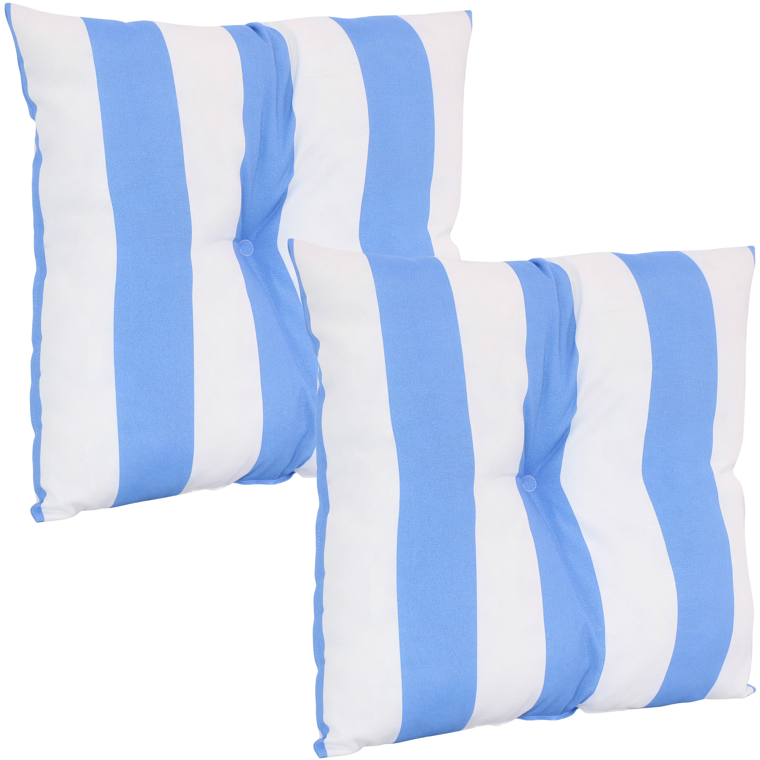 Sunnydaze Tufted Decorative Throw Pillows for Sofa, Bed, Patio - Indoor & Outdoor Water-Resistant Cushion Covers - Home, Garden, Porch Decor