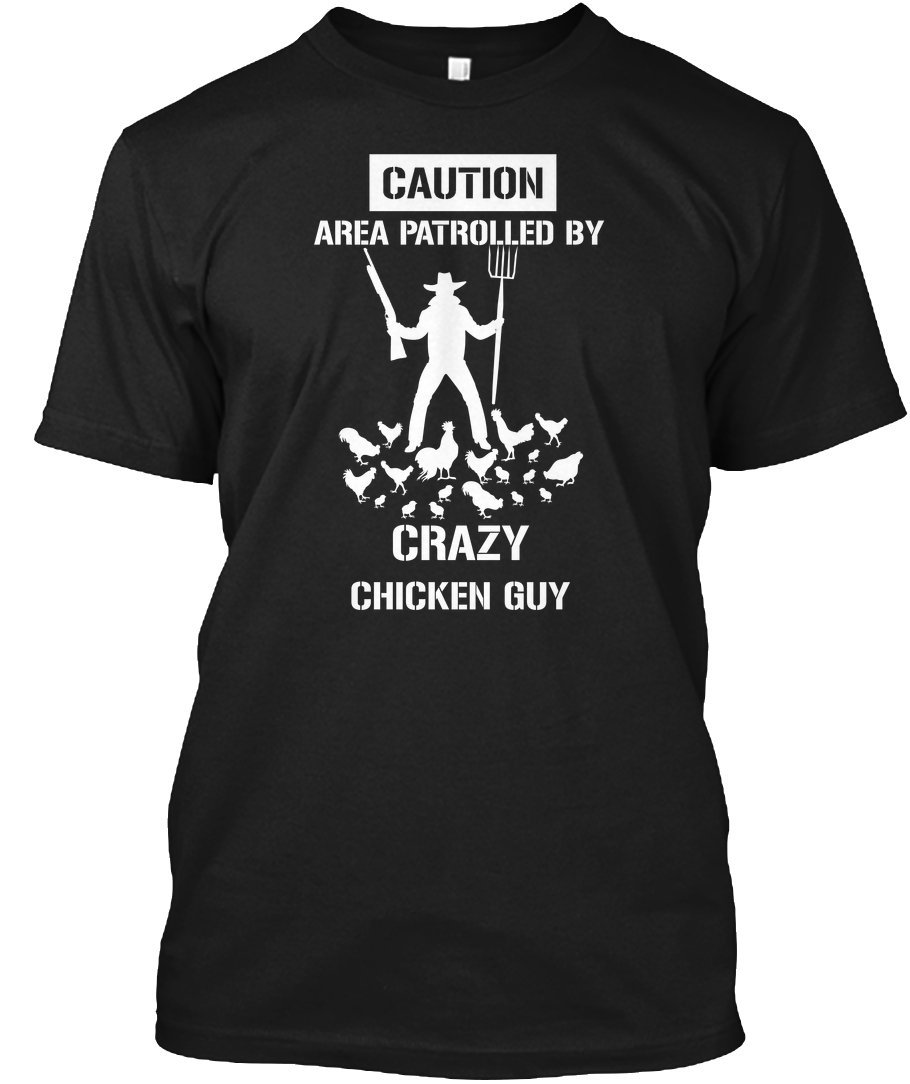 Funny Crazy Chicken Guy T-Shirt for Men - Cool Graphic Novelty Tee for Poultry Lovers, Chicken Farmers & Animal Humor Fans - Perfect for Casual Wear, Costume Parties & Farm Life Enthusiasts