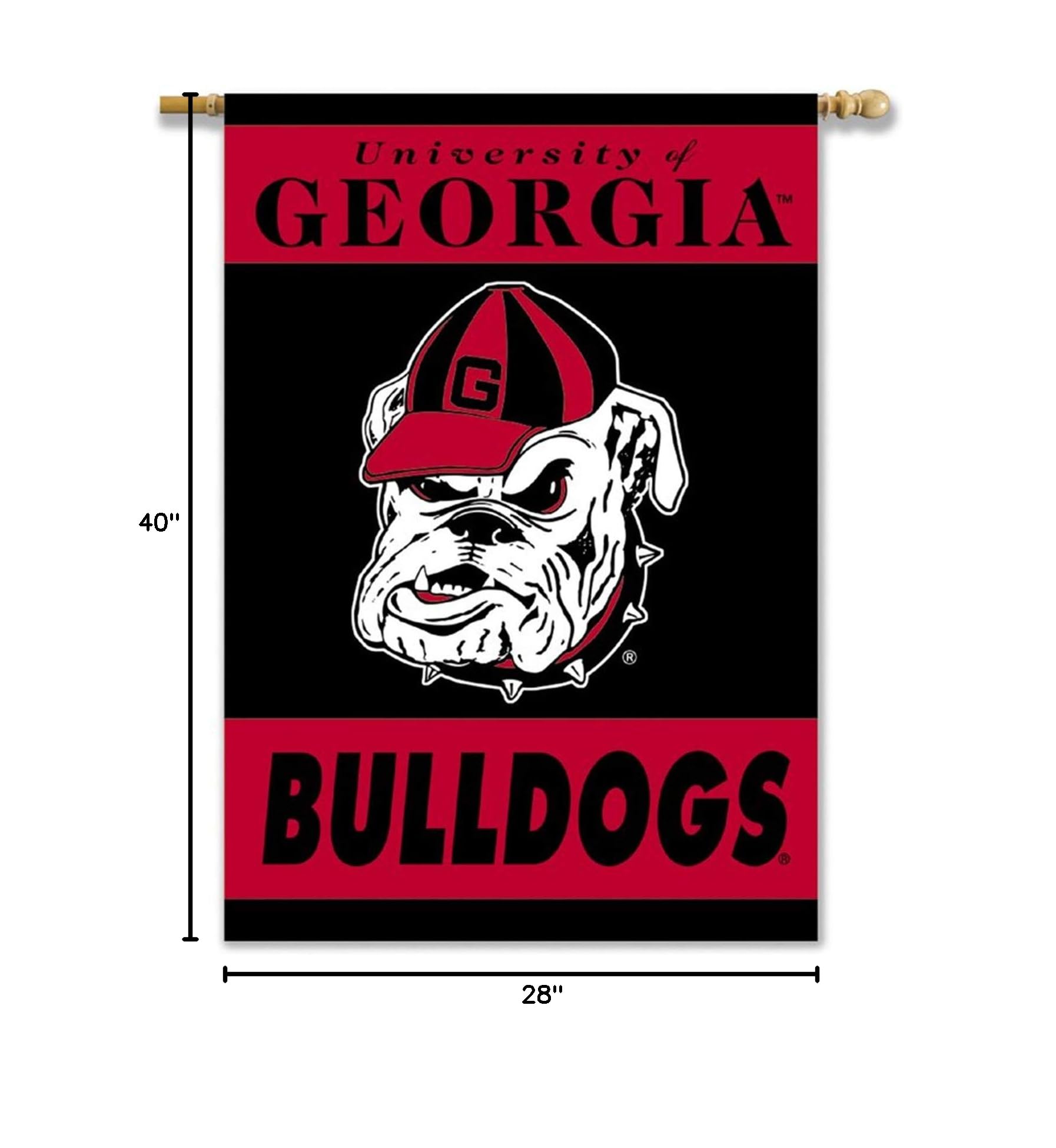 BSI Mississippi Rebels 28x40 Double-Sided Banner for Game Day Decor