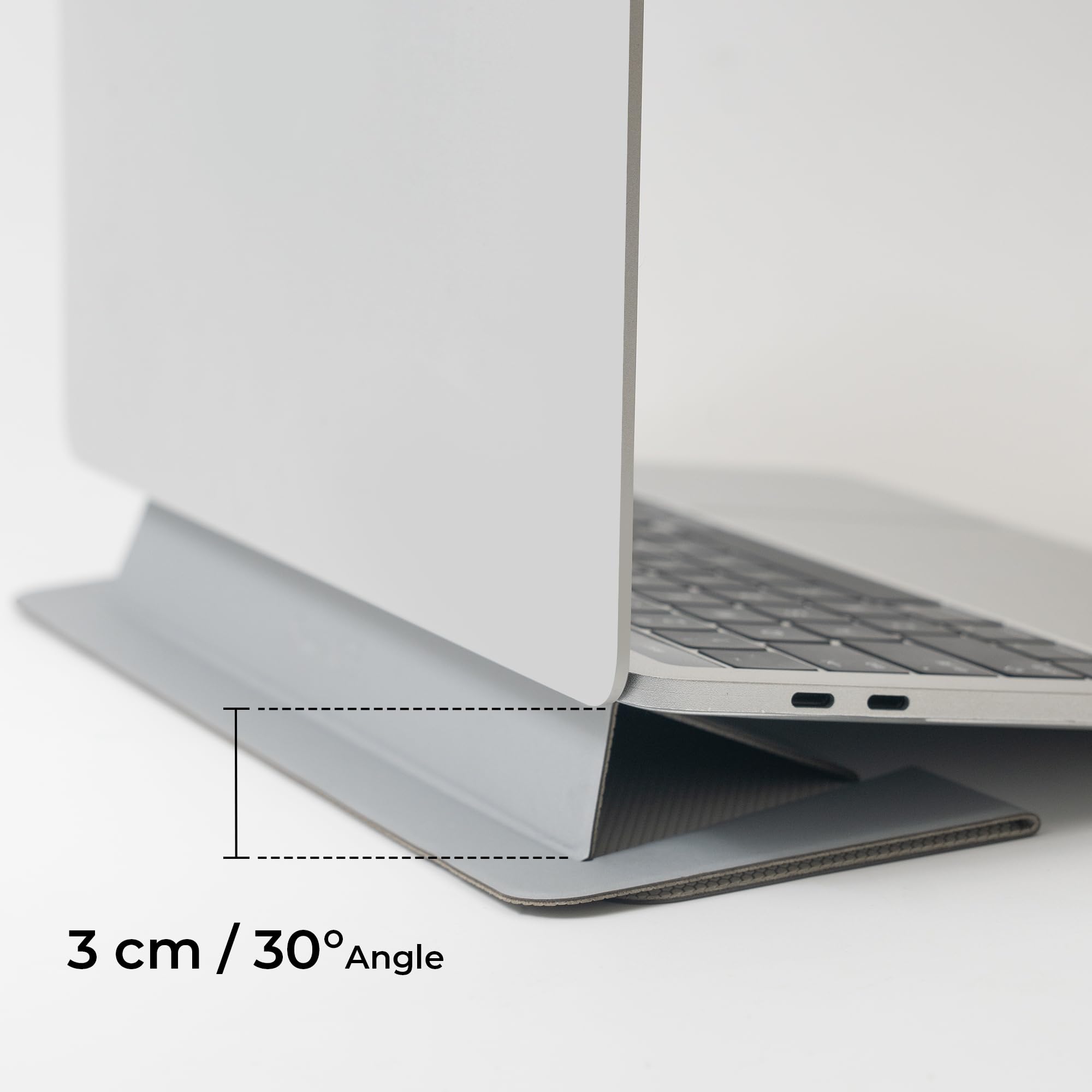 SenseAGE Foldable Laptop Stand - Lightweight & Portable Ergonomic Computer Holder for MacBook Air/Pro up to 15.4
