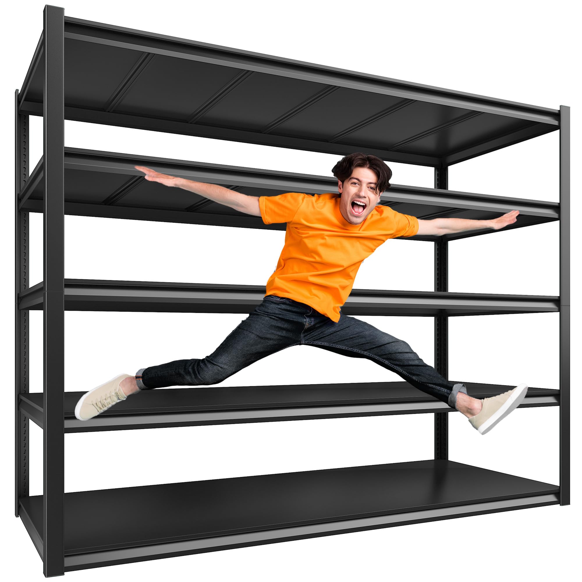 REIBII Heavy Duty Adjustable Metal Shelving Unit 72.2