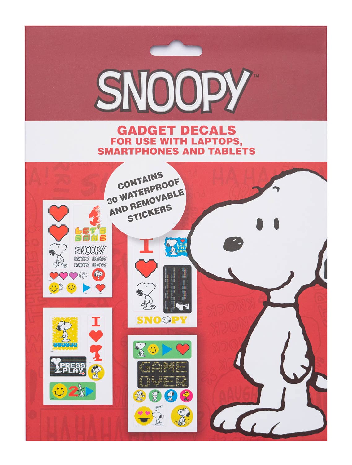 Erik Snoopy Gadget Decals - Waterproof Removable Vinyl Stickers for Laptop, Phone, Notebook | Cute Snoopy Stickers for Kids & Adults | Perfect for School, Office, Travel & DIY Projects