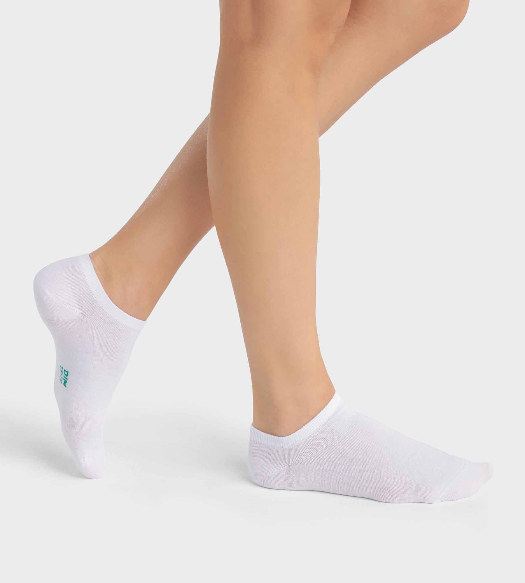 Organic Cotton Women's Ankle Socks 2-Pack - White | Comfortable & Breathable for Everyday Wear, Yoga, Workouts & Casual Outfits