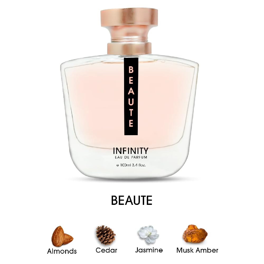 Infinity Beaute 100ml Eau De Parfum for Women - Long Lasting Floral Fragrance | Luxury Perfume for Everyday Wear, Date Night & Special Occasions