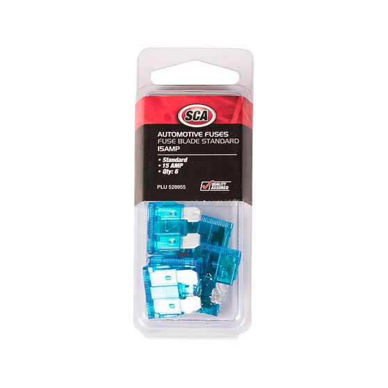 15 Amp SCA Fuse Blade - High-Quality Automotive Fuse Replacement for Cars, Trucks & RVs - Perfect for Electrical System Protection & Circuit Safety