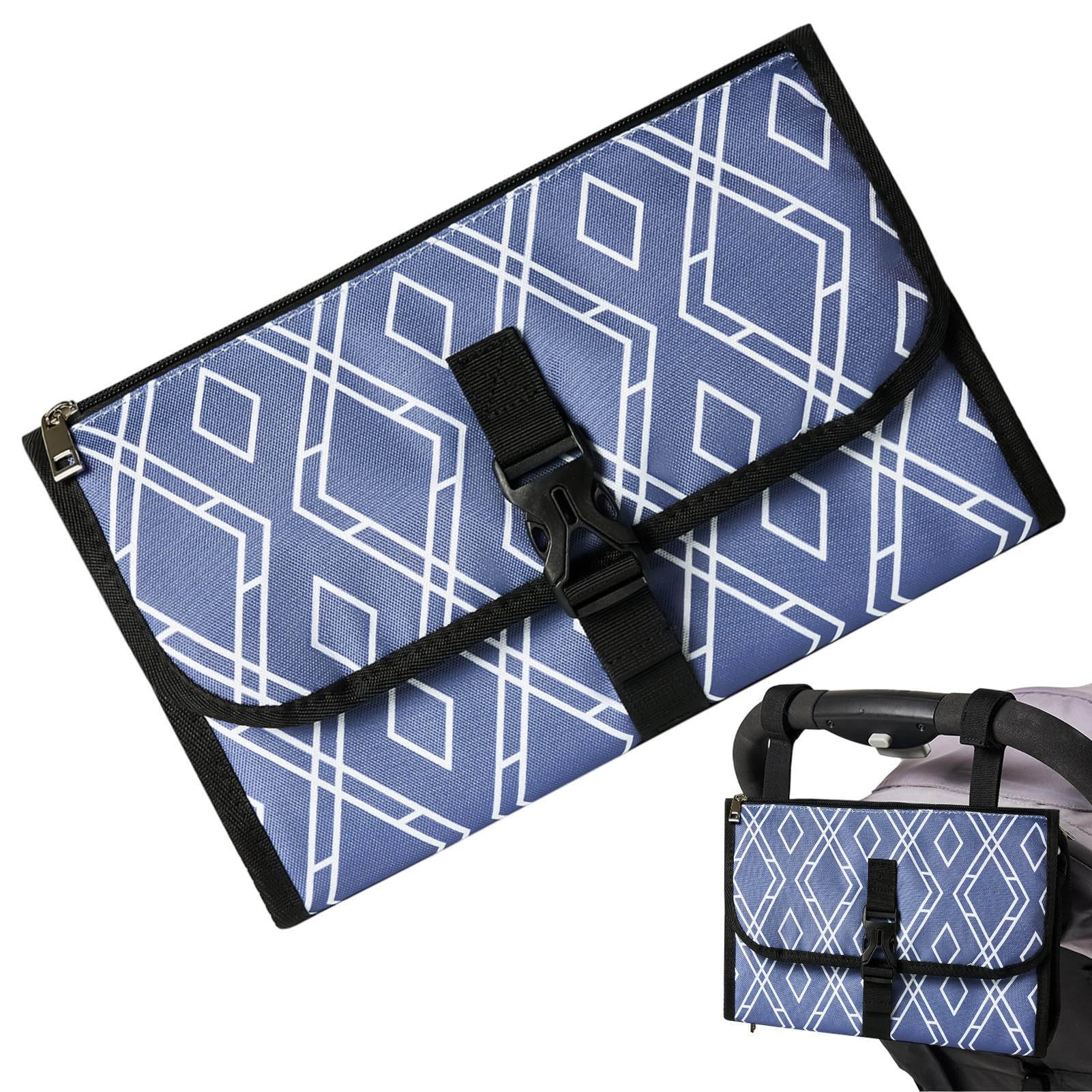 Portable Waterproof Travel Diaper Changing Pad - Foldable Wipeable Baby Changing Mat for On-the-Go Parents | Perfect for Airplane, Car & Outdoor Diaper Changes | Includes Travel Storage Bag