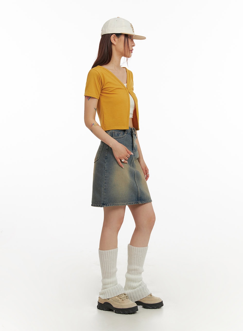 Stylish Denim Midi Skirt for Women - High Waist A-Line Vintage Jeans Skirt | Perfect for Casual Outfits, Date Nights & Office Wear