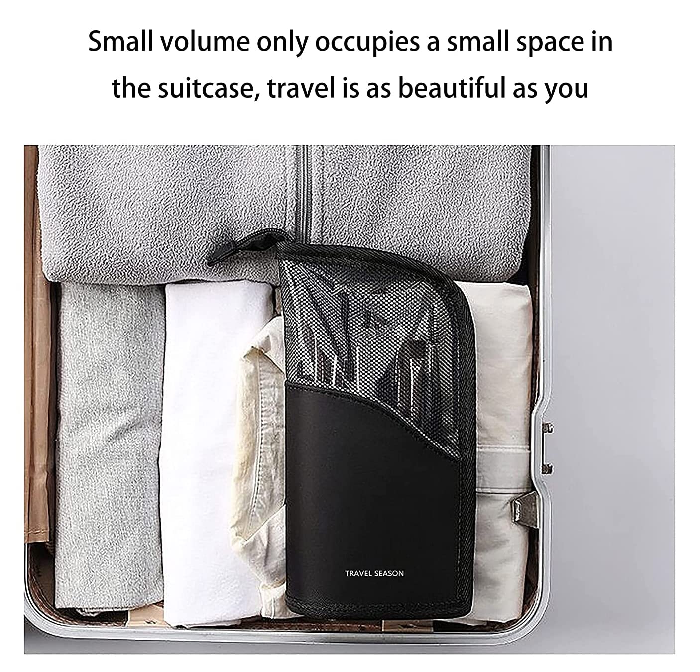 Professional Adjustable Compartment Makeup Bag for Travel & Vanity - Polyester Cosmetic Organizer with Toiletry Storage Box - Perfect for Makeup Artists Kit & Daily Essentials (Black Basics)
