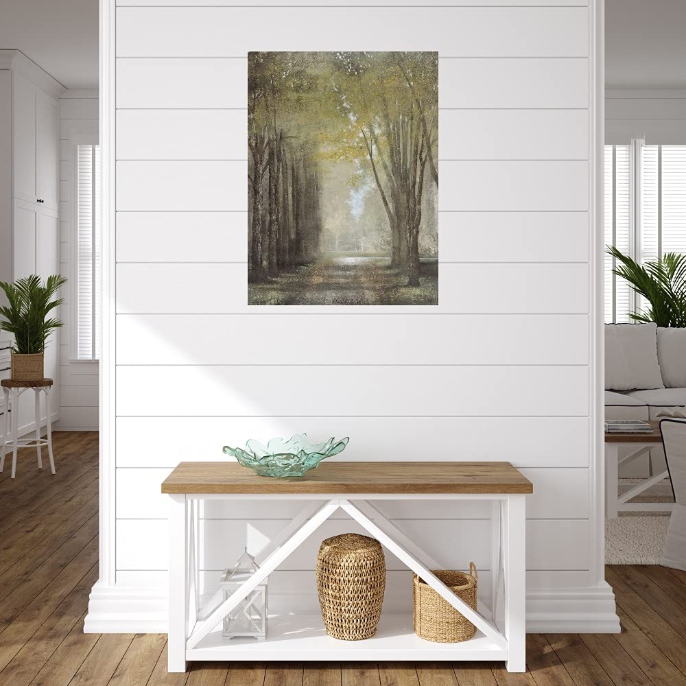 Quietly in the Mist Fine Art Canvas Wall Decor by Artist Williams - 24x32 Inch Ready to Hang Painting for Living Room, Bedroom & Office - Nature Landscape Artwork Perfect for Home Decor and Gift Giving