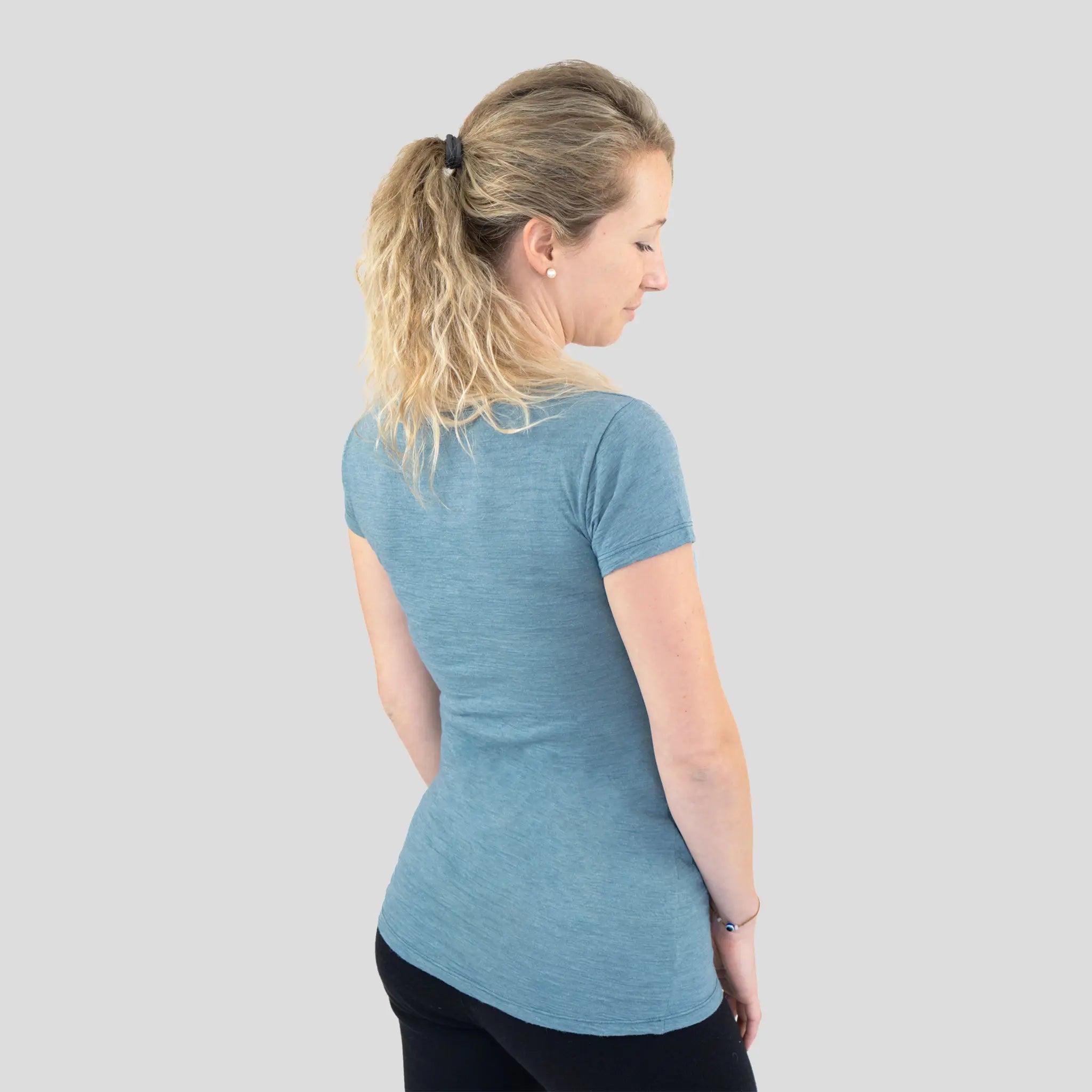 Ultralight 160 Women's Alpaca Wool V-Neck T-Shirt - Soft & Breathable for Travel, Hiking & Everyday Wear