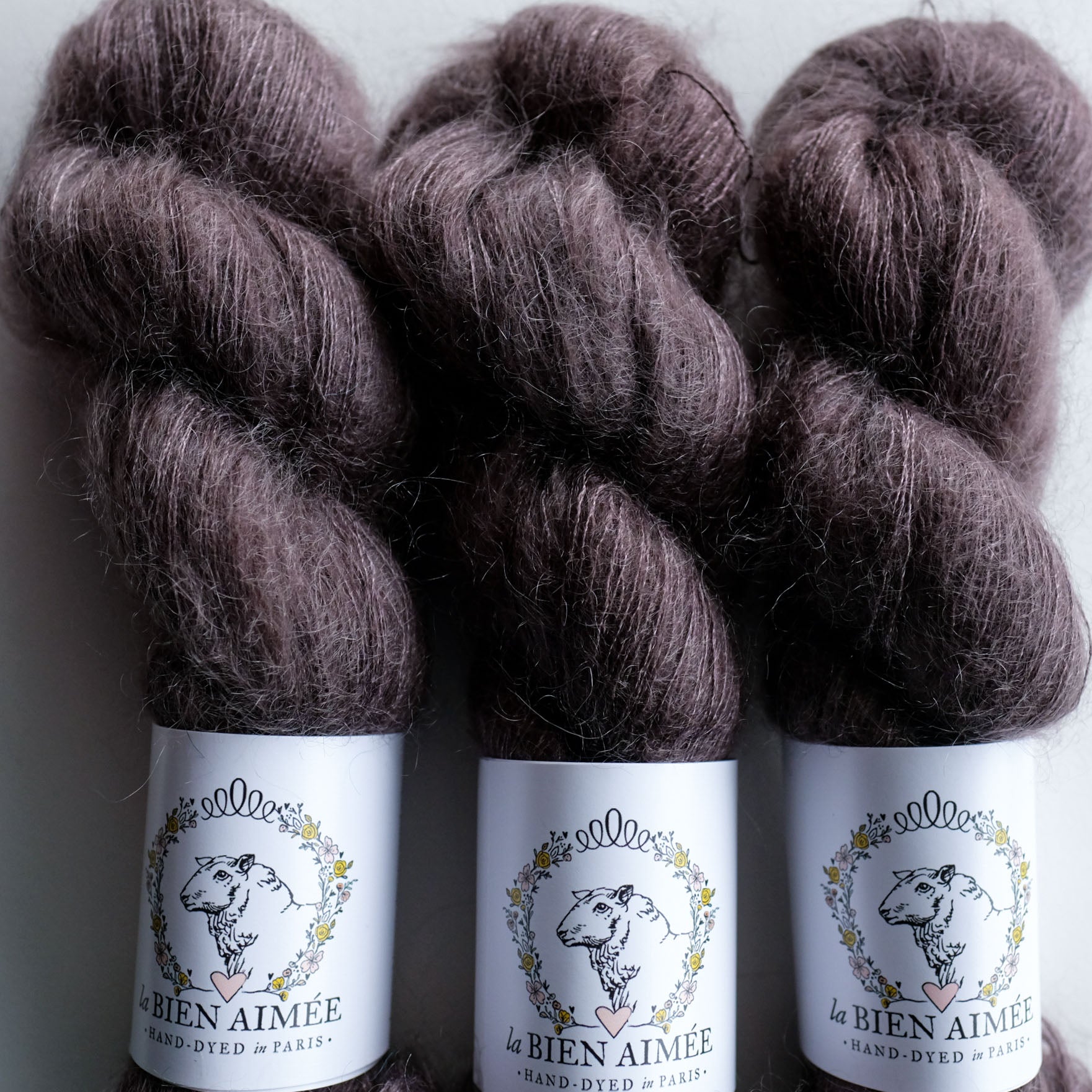 La Bien Aimee Silk Mohair Yarn - Luxury Knitting Yarn for Sweaters, Scarves & Shawls - Soft & Shimmery Fiber for Handmade Crafts & DIY Projects