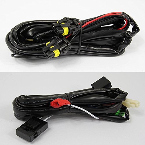 AKKON JDM Yellow Bumper Fog Lights Kit for Honda Civic Coupe - Includes Driver/Passenger Lamps, Bulbs & Switch - Perfect for Night Driving and Low Visibility Conditions