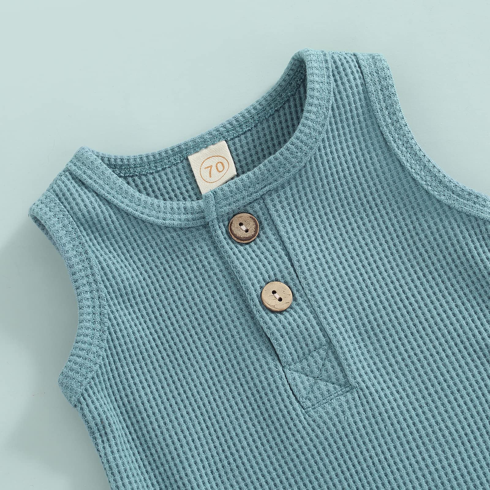 TwoPumpkin Neutral Baby Boy Clothes - Soft Waffle Knit Sweatshirt & Pants Set for Newborns & Toddlers | Cute Gender-Neutral Outfit for Playdates, Photo Shoots & Everyday Wear