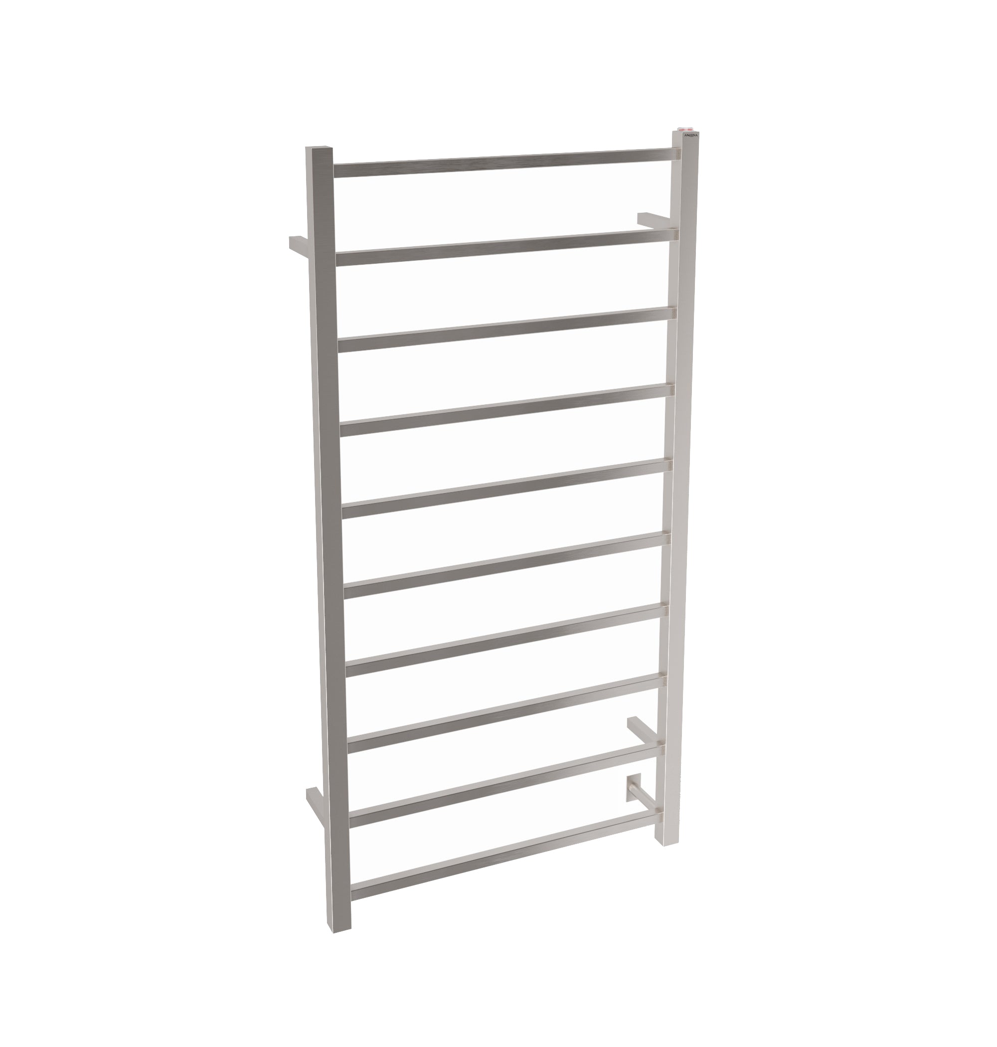 Gala Dual XL 10 Bar Hardwired & Plug-in Towel Warmer - Brushed Stainless Steel - Fast Heating Bathroom Accessory for Spa, Hotel & Luxury Home Use