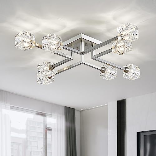 Square-8 Lights-Brushed Nickel