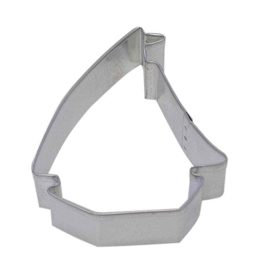 3.5 Inch Sailboat Metal Cookie Cutter - Stainless Steel Baking Tool for Nautical Theme Cookies, DIY Desserts, and Party Decorations