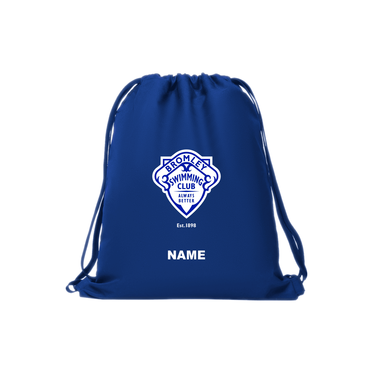 Bromley Swimming Club Drawstring Bag with Shield - Durable Gym & Swim Gear for Team Sports, Travel & Poolside Essentials