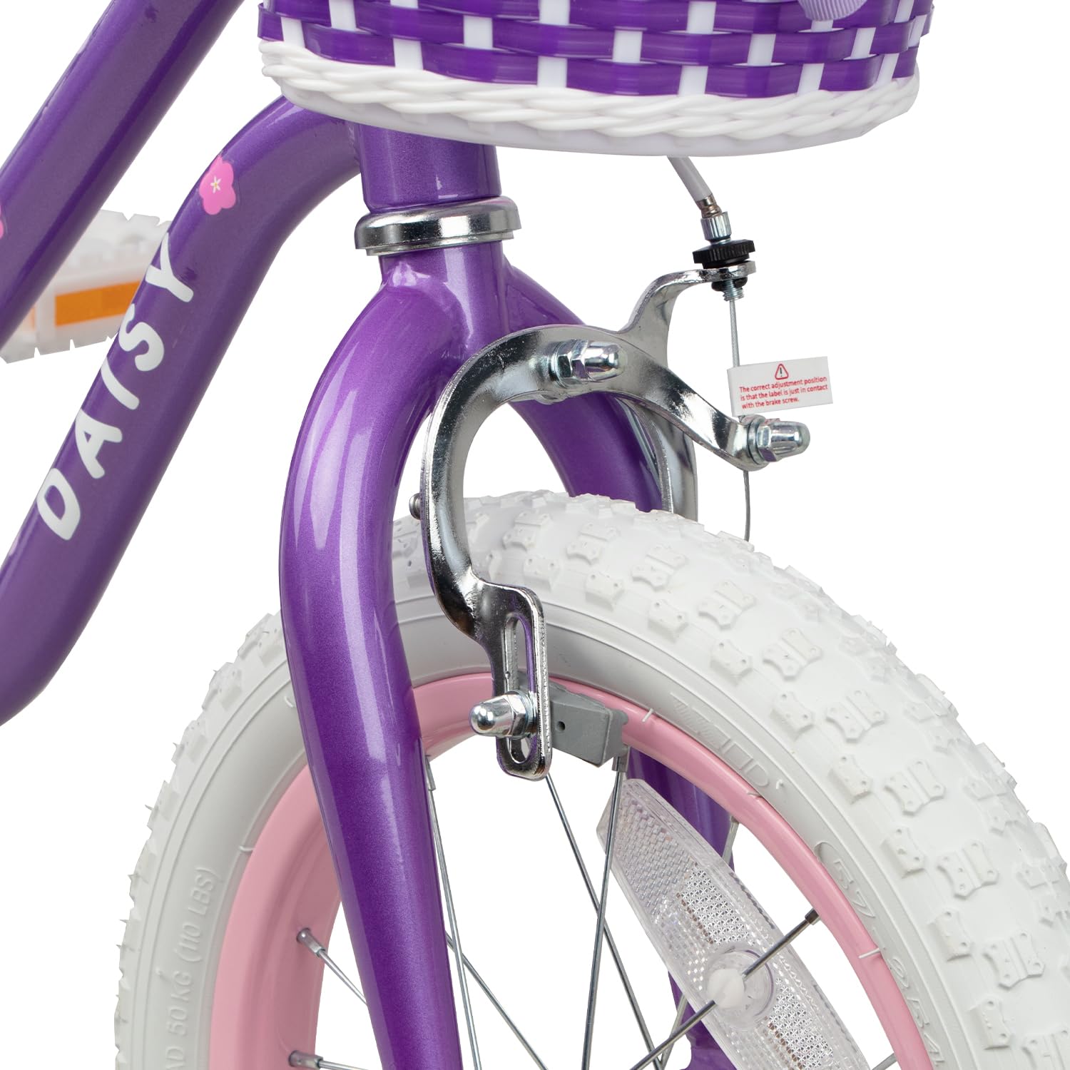 12 14 16 Inch Daisy Princess Girls Bike for Kids Ages 2-7 Years - Toddler & Child Bicycle with Training Wheels, Basket & Streamers - Pink Purple Blue Color Options - Perfect for Birthday Gifts & Outdoor Riding
