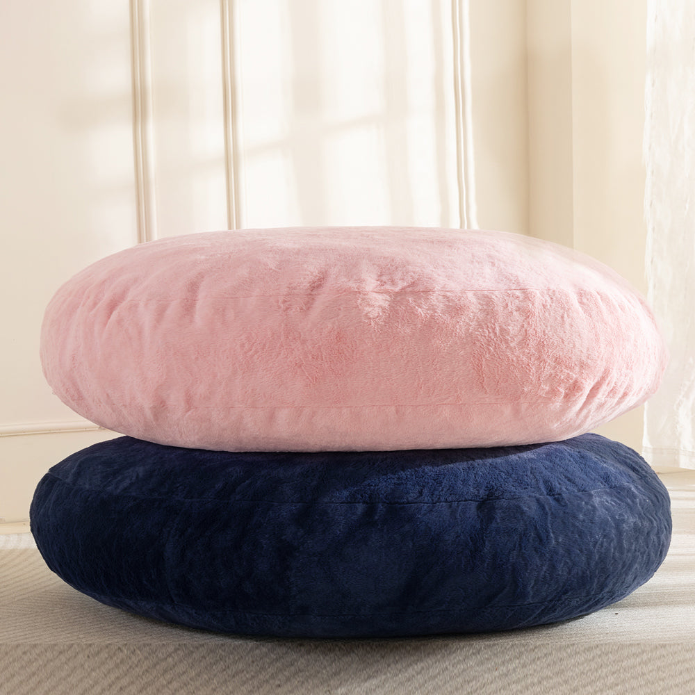 MAXYOYO 2-in-1 Kids Bean Bag Bed & Chair - Convertible Floor Cushion for Playroom, Nursery or Dorm (Blue) - Perfect for Lounging, Reading & Sleepovers