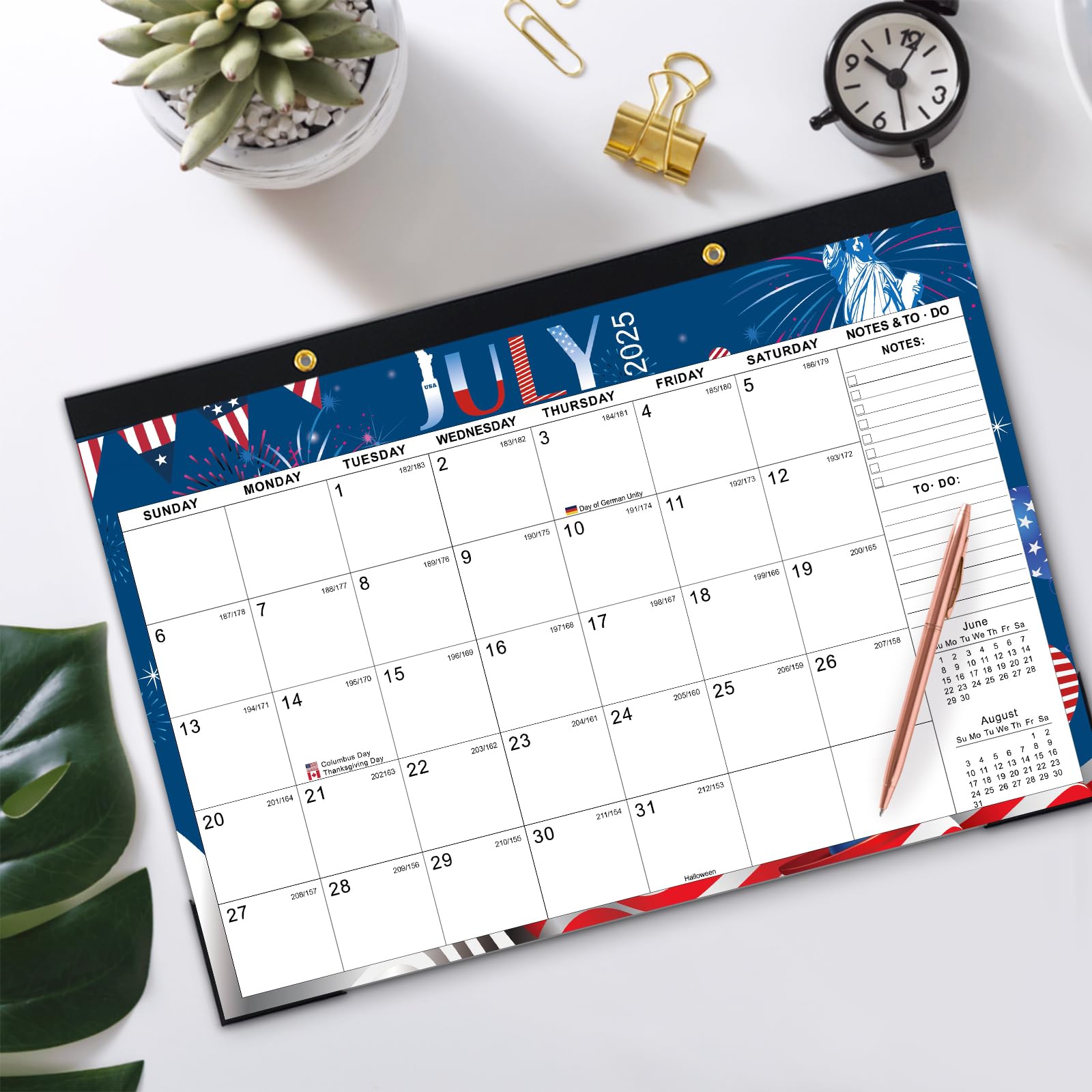 2025 Desk Calendar - Monthly Themed Desktop & Wall Planner (Now - Dec 2025) | 17