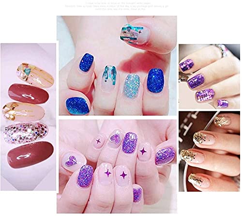 Belicia 48 Bottles Nail Art Sequins Glitter Powder - Shimmering Manicure Decoration for DIY Nail Designs - Perfect for Professional Salons, Home Nail Art, and Party Glam Looks