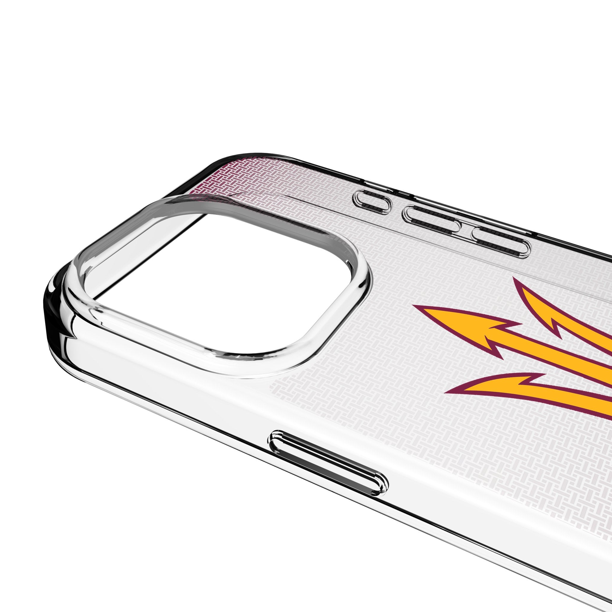 Arizona State University Sun Devils Clear Linen Phone Case for iPhone - Perfect for School Pride & Everyday Protection