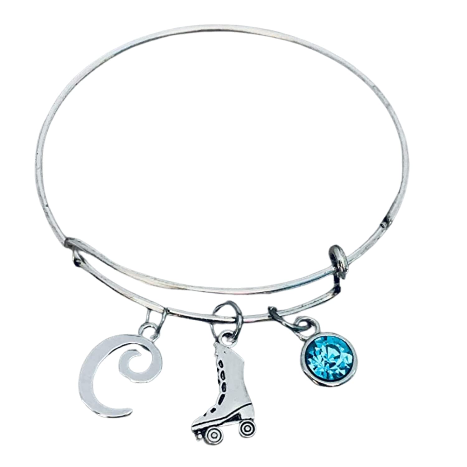 Personalized Roller Skate Charm Bracelet for Women, Teens & Girls - Custom Roller Skating Jewelry Gift for Skaters & Dance Enthusiasts - Perfect for Birthdays, Parties & Sports Events