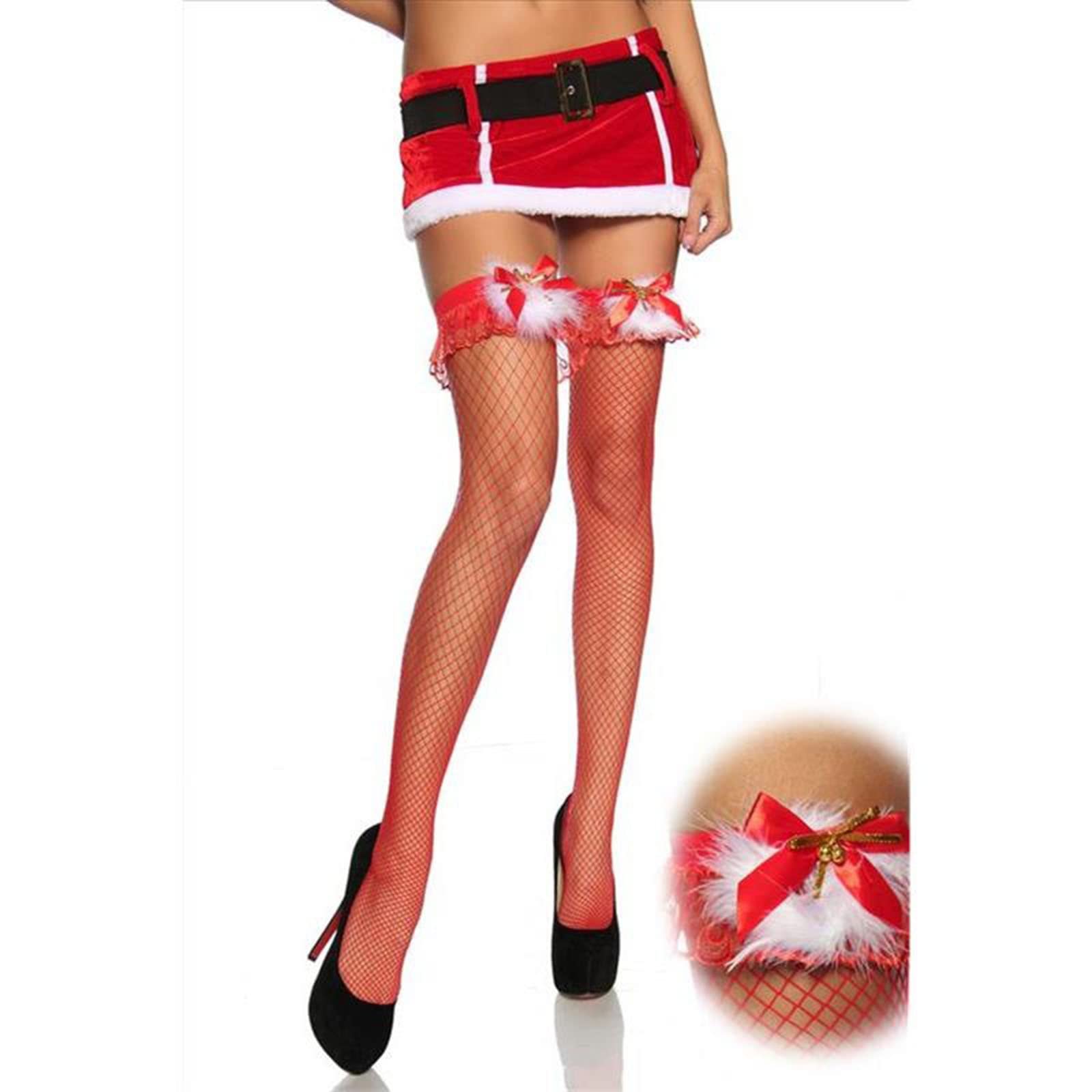 Acenail Fishnet Stockings for Women - Sexy Over Knee High Nylon Tights - Perfect for Christmas, Party & Cosplay | Great for Halloween, Burlesque Shows & Nightclub Outfits