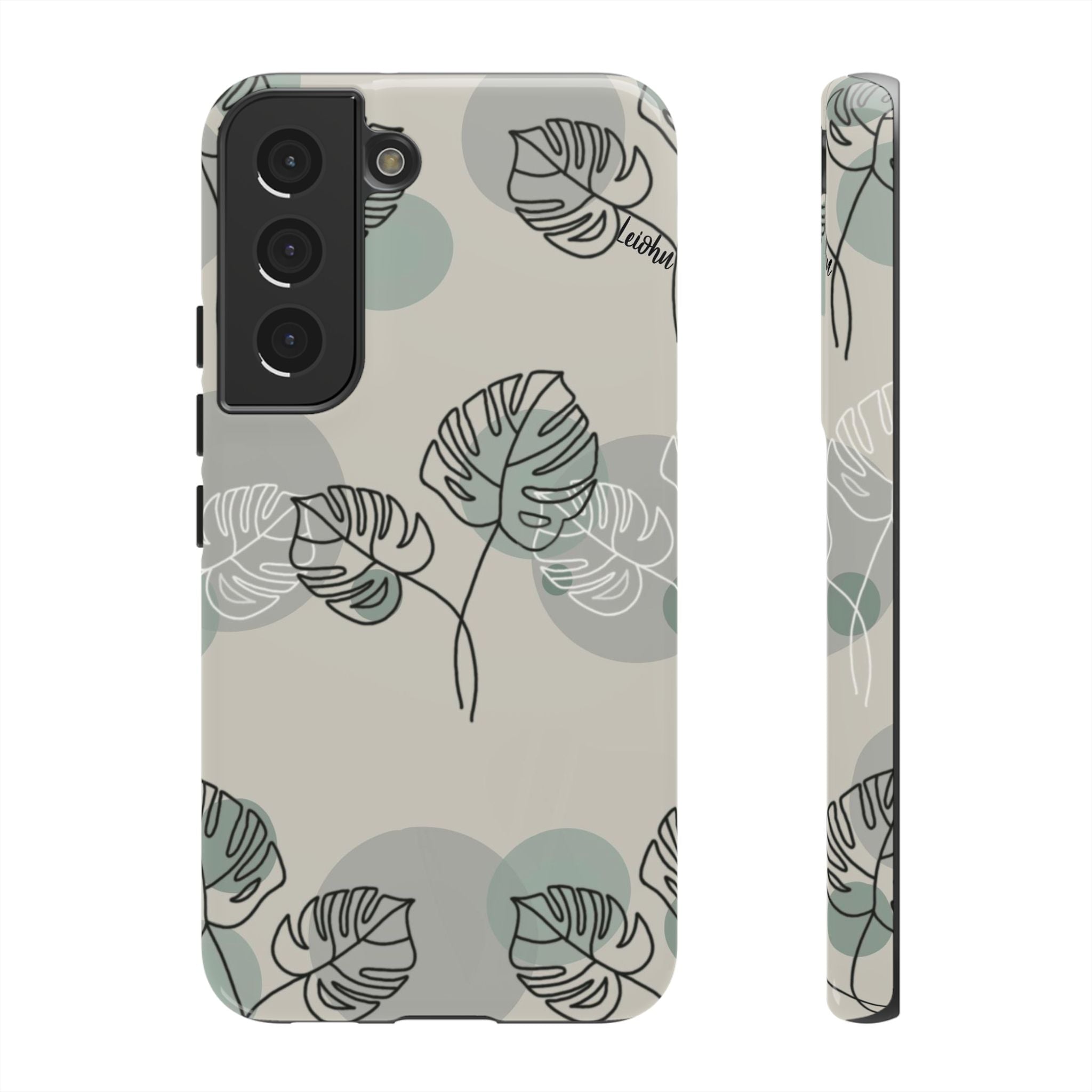 Vintage Monstera Leaf Samsung Galaxy Phone Case - Stylish Protective Cover for Samsung Galaxy S21/S20/Note 20 - Perfect for Nature Lovers & Boho Aesthetic