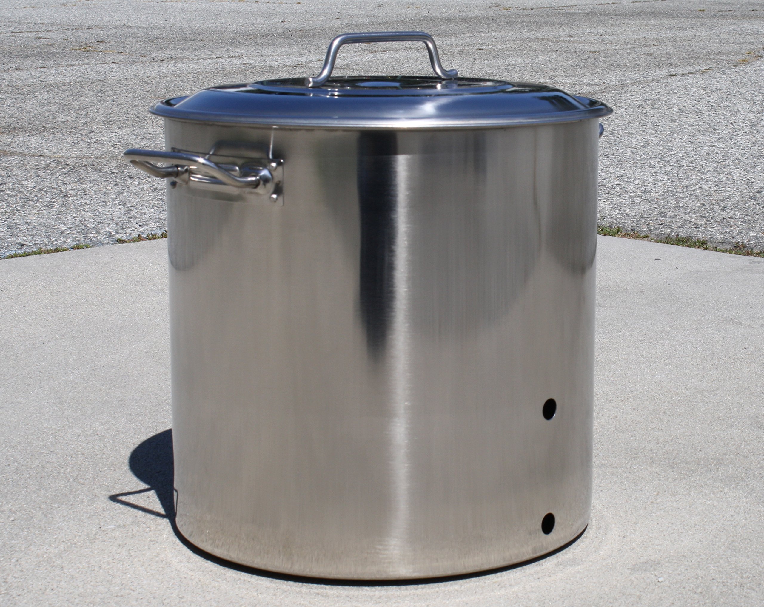 Premium CONCORD 40 QT Stainless Steel Brew Kettle with 2 Precut Holes - 10 Gallon Home Brewing Equipment for Beer Making, Wort Boiling & Homebrew Kit Accessories - Perfect for Craft Brewers & DIY Beer Enthusiasts