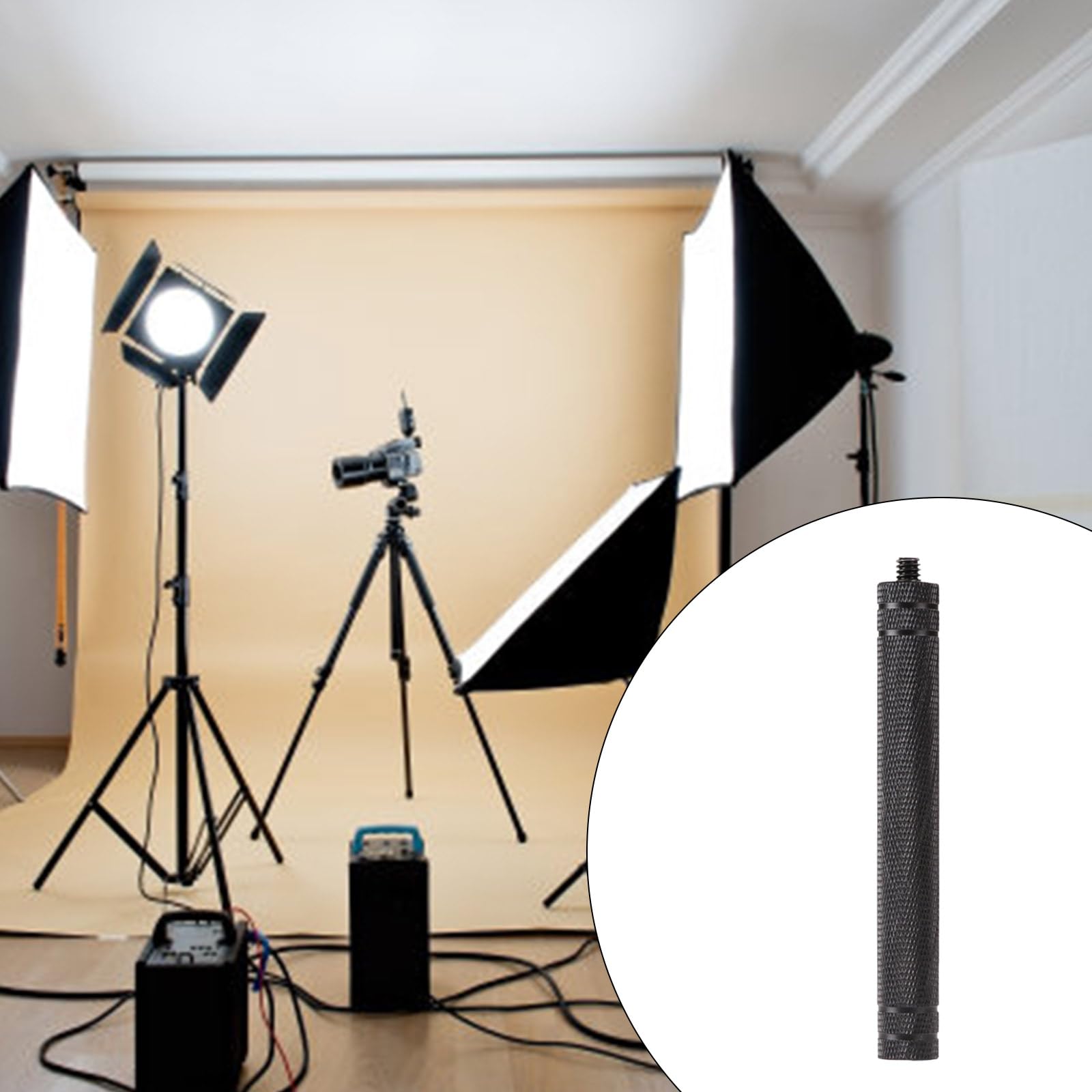 12cm Aluminum Alloy Tripod Extension Rod with 1/4