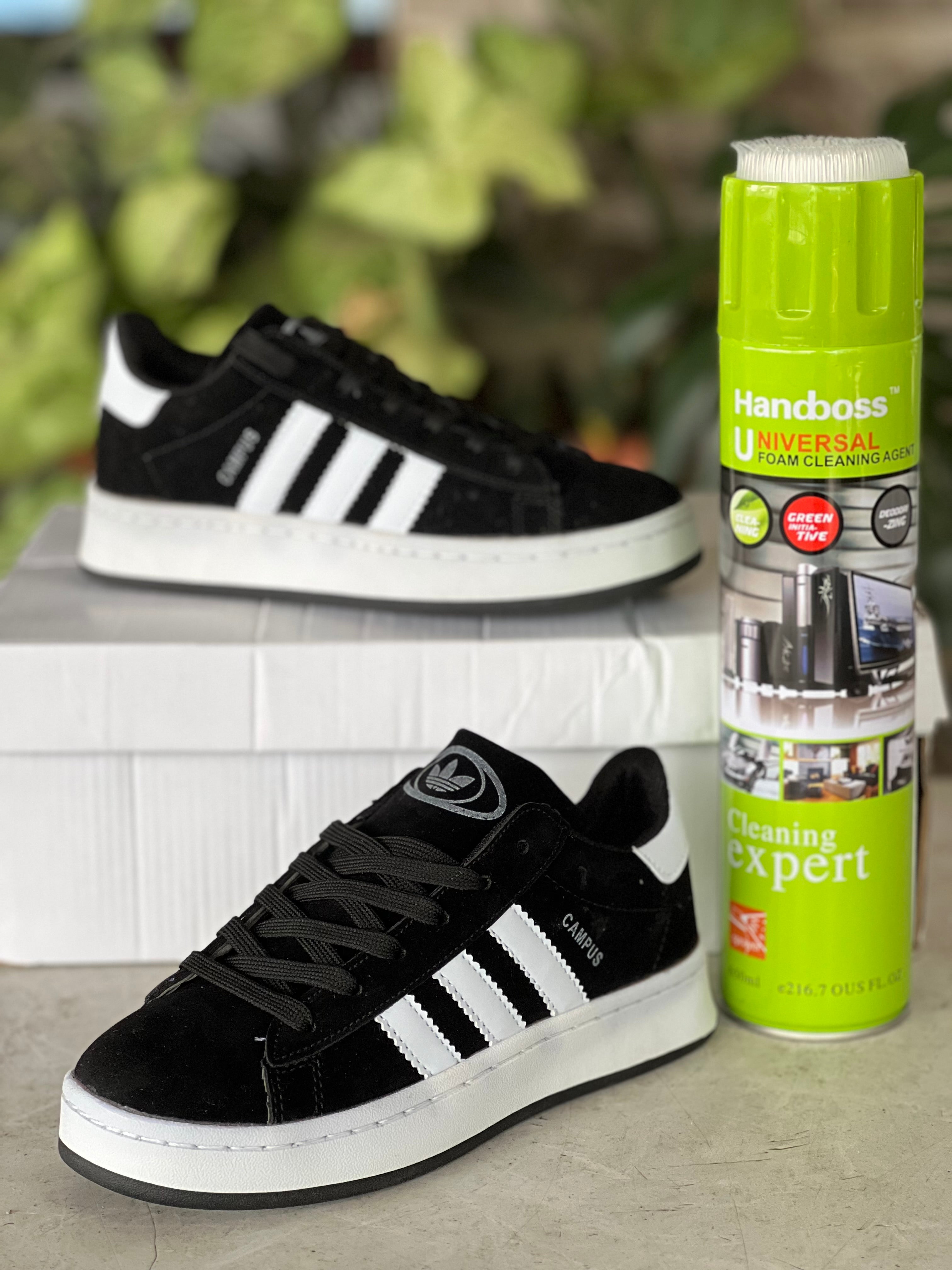 Adidas Campus Sneakers for Men & Women - Black/White Casual Shoes for Walking, Running & Everyday Wear