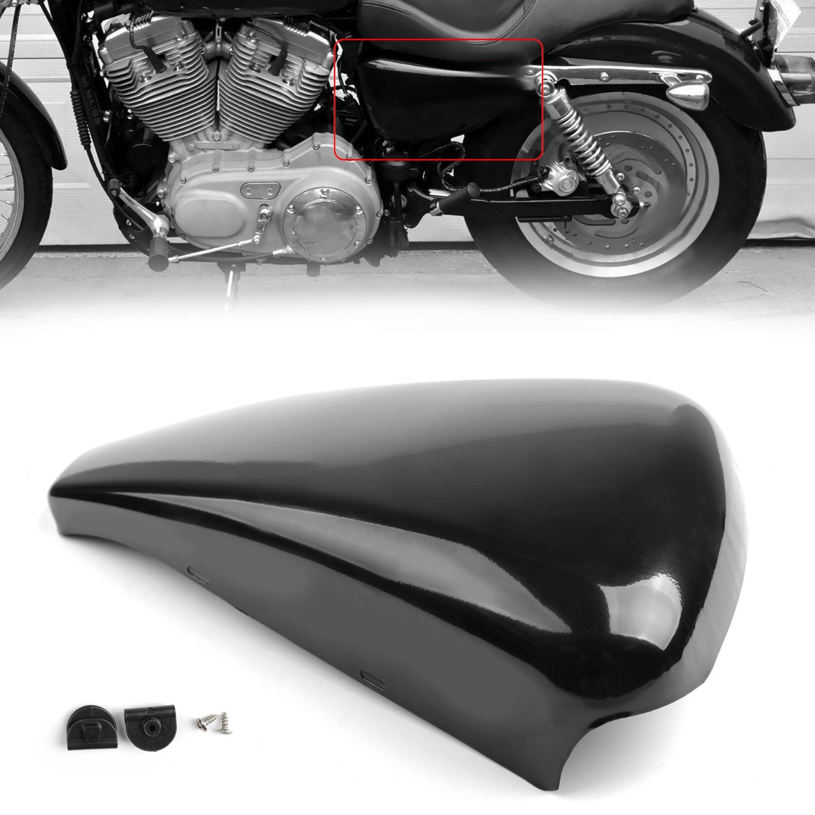 Genuine Left Side Battery Cover Replacement for Harley Sportster XL Iron 883 & 1200 (2014-2018) - Durable Motorcycle Accessory for Enhanced Protection & Style