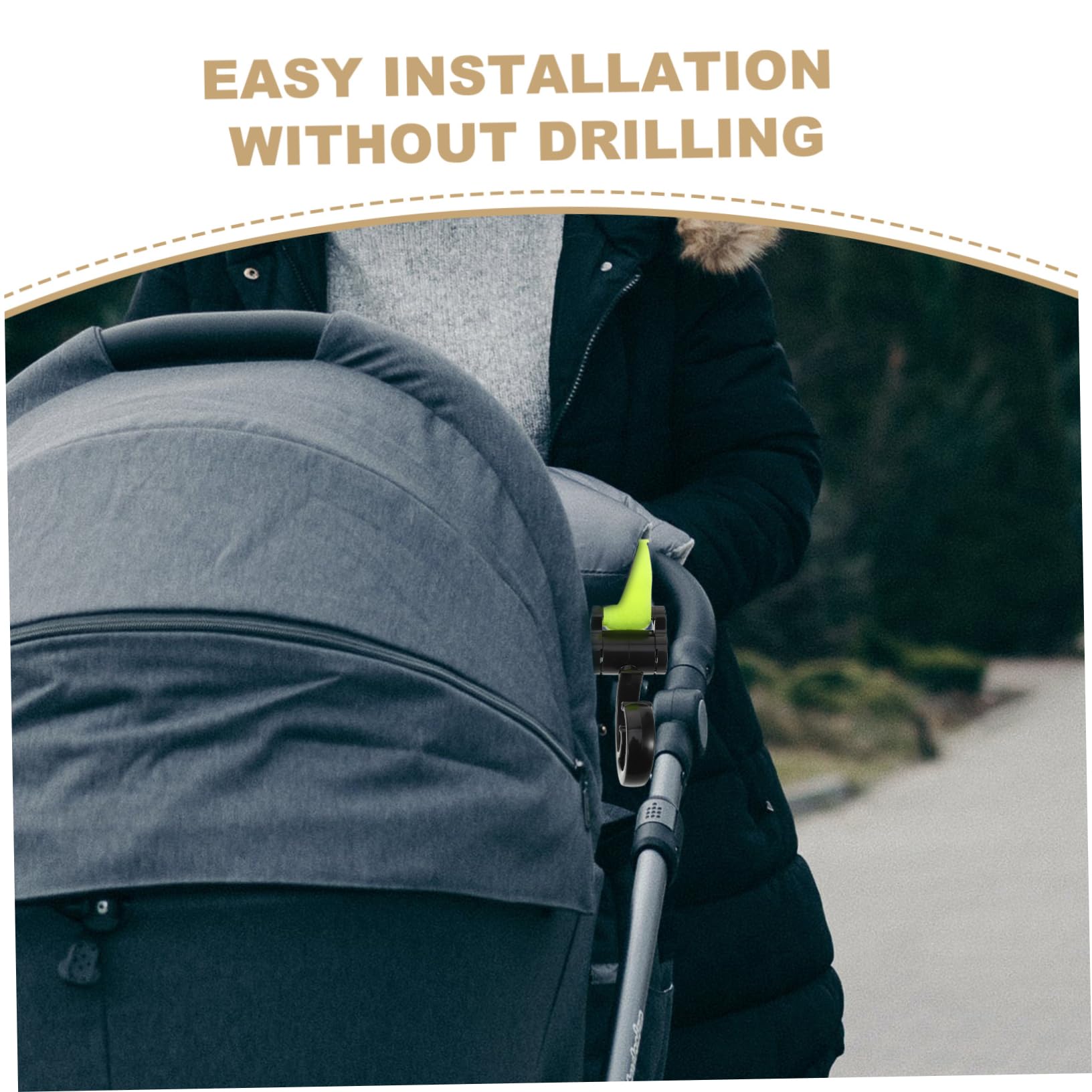 TOPPERFUN Universal Stroller Hooks for Diaper Bags, Purses & Shopping - Heavy Duty Stroller Accessories for Parents (Perfect for Grocery Shopping, Park Outings & Travel)