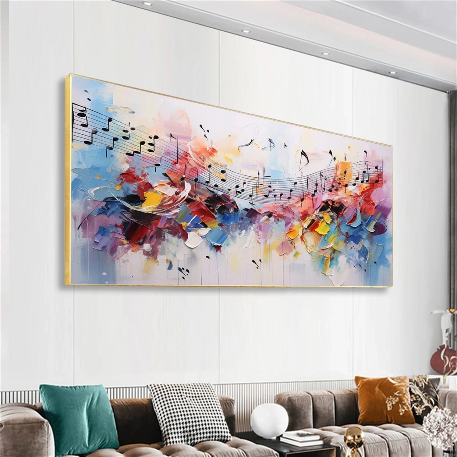 Abstract Painting #AB 287 - Modern Wall Art for Living Room, Bedroom & Office Decor - Handmade Canvas Artwork for Home & Office Interior Design