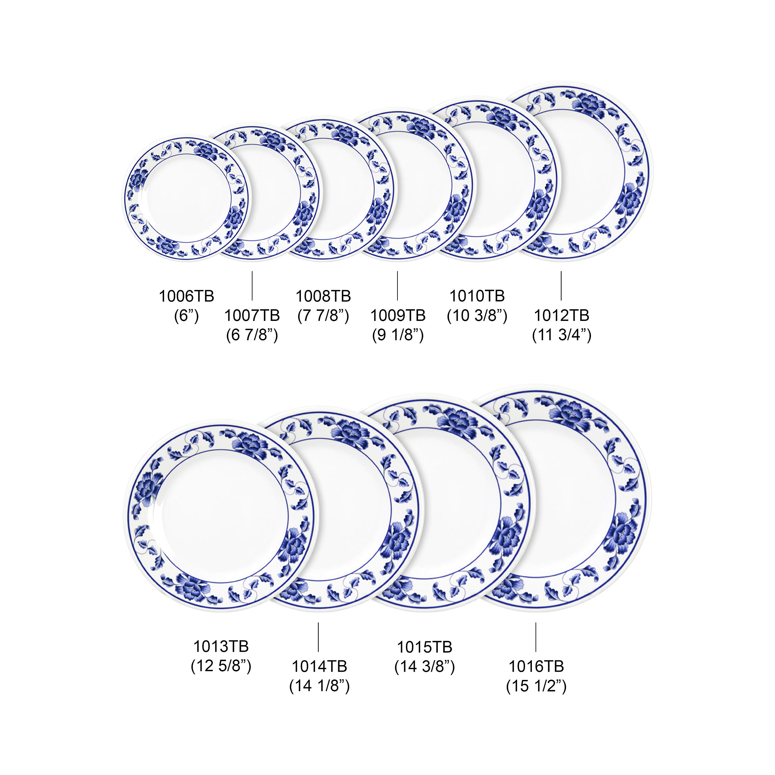 Thunder Group 12-Piece Lotus Melamine Dinnerware Set - 6 7/8
